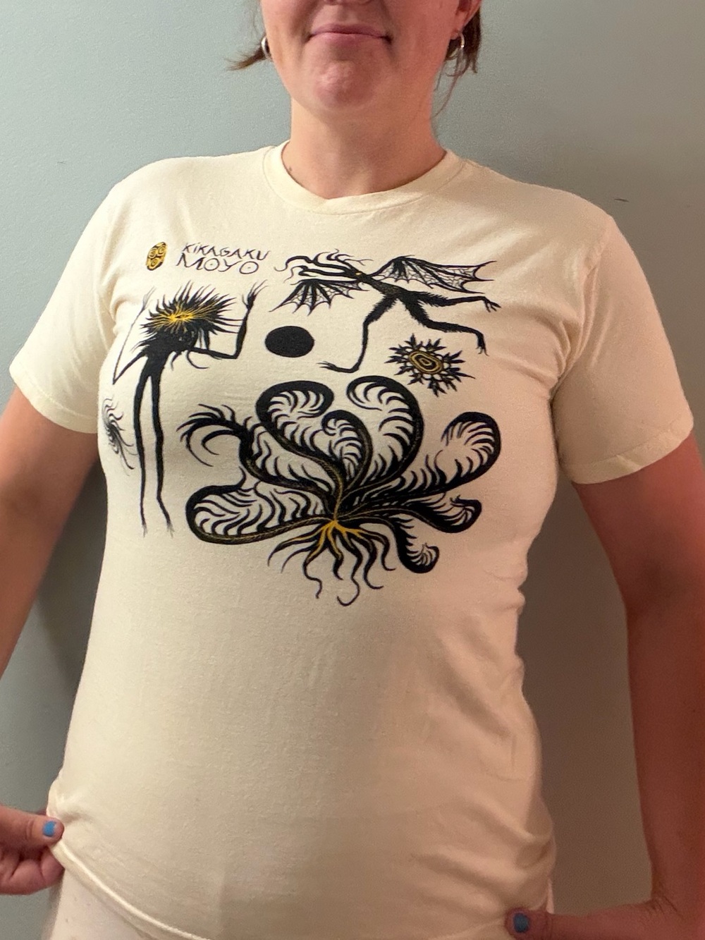 Japanese band Kikagaku Moyo shirt Cream Graphic T-Shirt